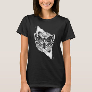 T-shirt Hamsa Hands Gothique Witchcraft Pagan Mandala Moth