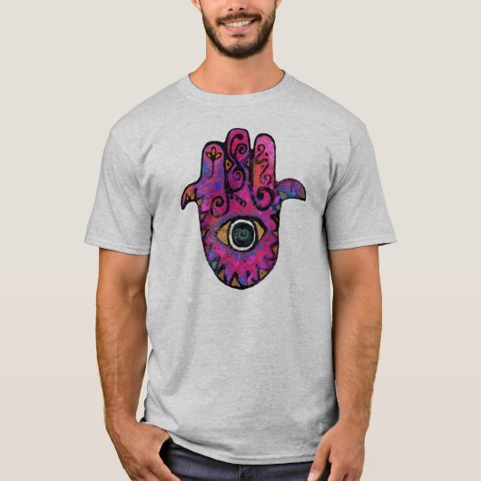 T-SHIRT ** HAMSA ROSES ** (Devant)