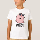 T-shirt Hamsome Funny Pig Pun (Devant)