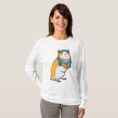 T-shirt Hamster à Fitness avec serviette (Devant entier)