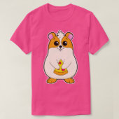 T-shirt Hamster à Manger de Pizza (Design devant)