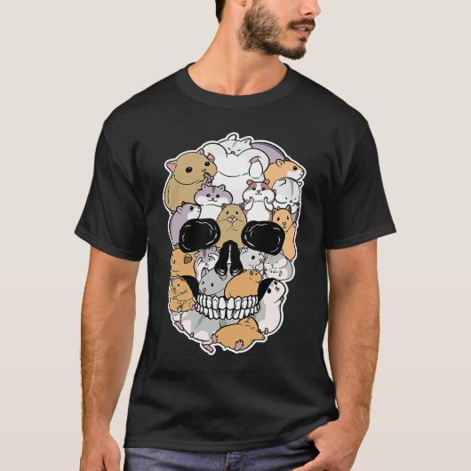T-shirt Hamster Animal Skull Shape Animation Skull (Devant)