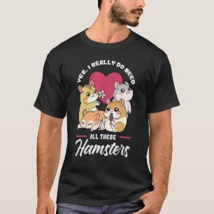 T-shirt Hamster Animaux Animaux Cute Cages Ball Roue Alime