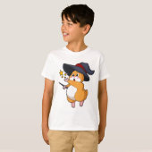 T-shirt Hamster as Wizard with Magic mur (Devant entier)