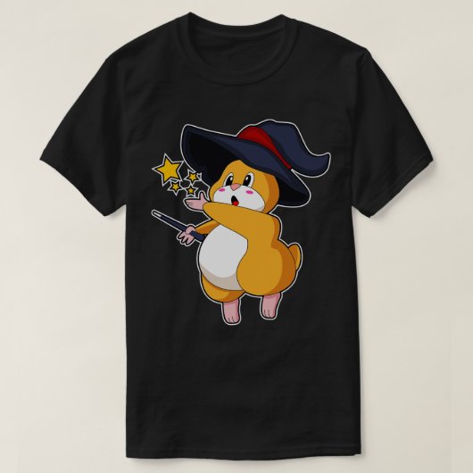 T-shirt Hamster as Wizard with Magic mur (Design devant)