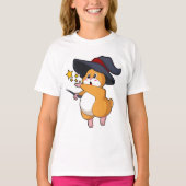 T-shirt Hamster as Wizard with Magic mur (Devant)