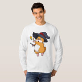 T-shirt Hamster as Wizard with Magic mur (Devant entier)