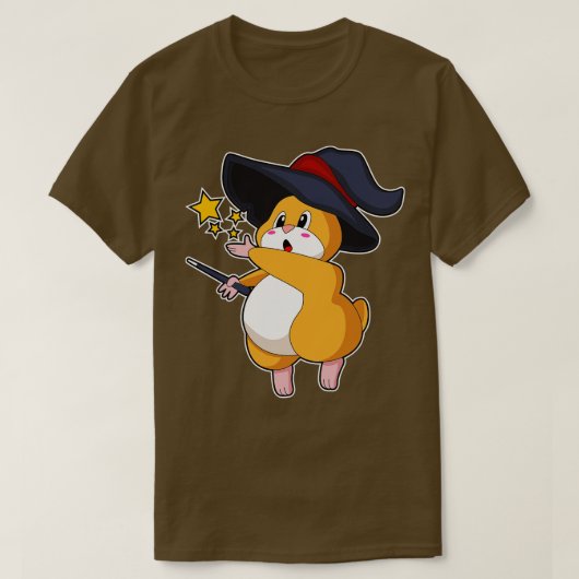 T-shirt Hamster as Wizard with Magic mur (Design devant)