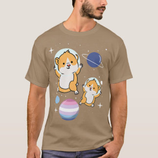 T-shirt Hamster Astronaut Bigender Pride 