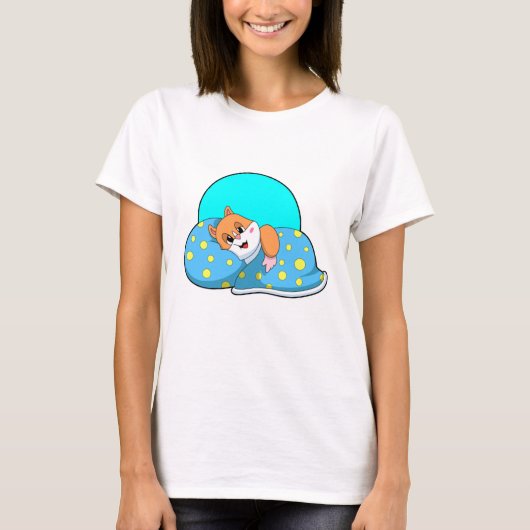 T-shirt Hamster au coucher avec couverture.PNG (Devant)
