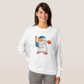 T-shirt Hamster au cricket avec batte de cricket & Casquet (Devant entier)