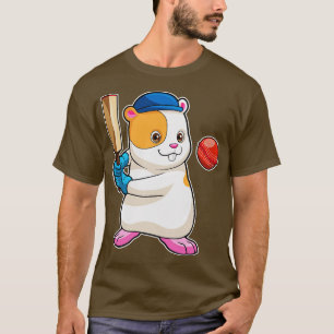 T-shirt Hamster au cricket avec Casquette de chauve-souris