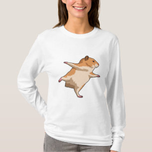 T-shirt Hamster au Yoga Stretching Legs