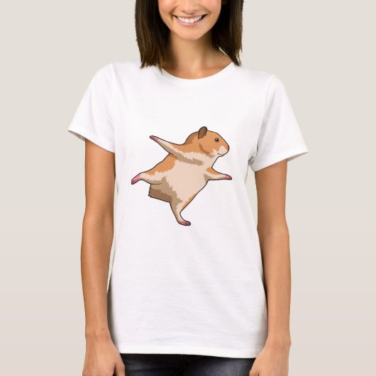 T-shirt Hamster au Yoga Stretching Legs (Devant)