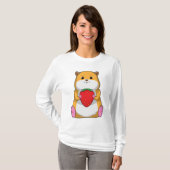 T-shirt Hamster aux fraises (Devant entier)