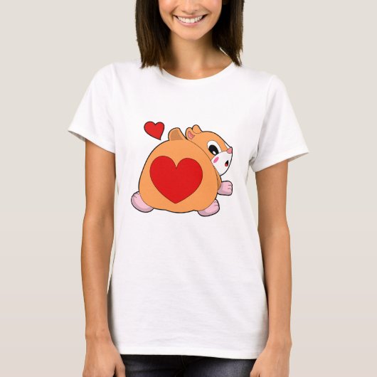 T-shirt Hamster avec cœur (Devant)