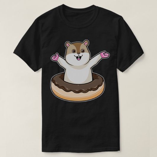 T-shirt Hamster avec de l'âne au chocolat (Design devant)