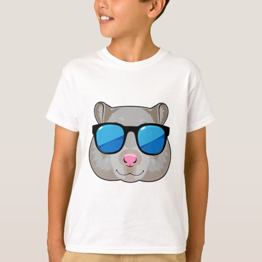 T-shirt Hamster avec lunettes de soleil (Devant)
