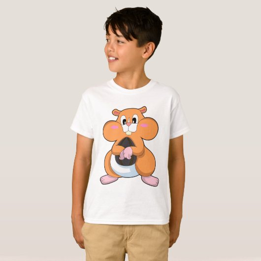 T-shirt Hamster avec noyer (Devant entier)