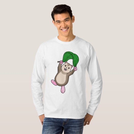 T-shirt Hamster avec parachute (Devant entier)