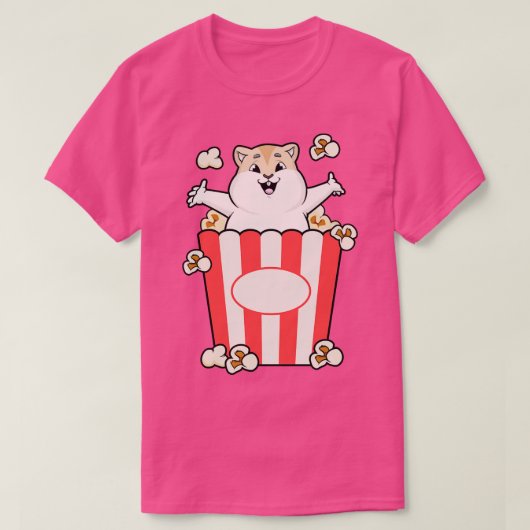 T-shirt Hamster avec sac de Popcorn (Design devant)
