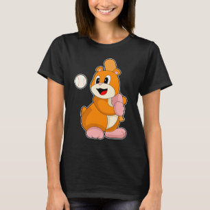 T-shirt Hamster Baseball Batte de baseball Sports