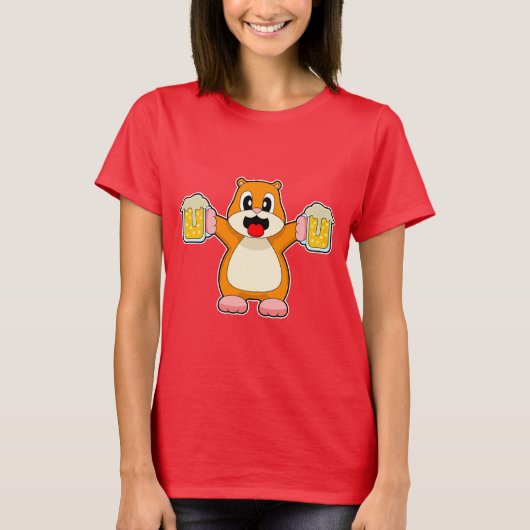 T-shirt Hamster Beer (Devant)