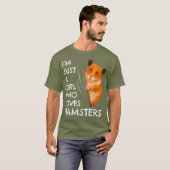 T-shirt Hamster Cadeaux Filles Femmes Juste Une Fille Qui  (Devant entier)