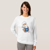 T-shirt Hamster comme cuisinier avec Plateau (Devant entier)