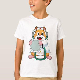 T-shirt Hamster comme docteur avec Stethoscope.PNG