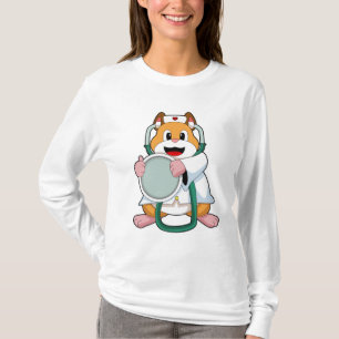 T-shirt Hamster comme docteur avec Stethoscope.PNG