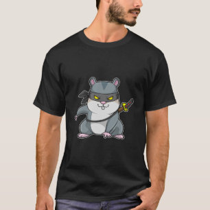 T-shirt Hamster comme Ninja dans les arts martiaux avec ép
