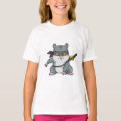 T-shirt Hamster comme Ninja dans les arts martiaux avec ép (Devant)