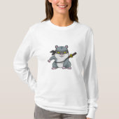 T-shirt Hamster comme Ninja dans les arts martiaux avec ép (Devant)