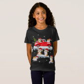 T-Shirt Hamster Conduite Arbre de Noël Camion Rouge Hamste (Devant entier)