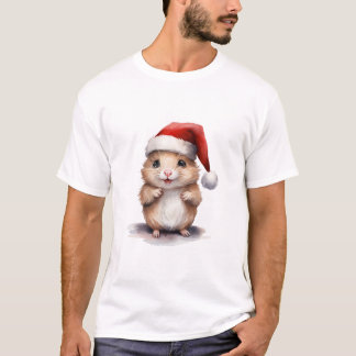 T-shirt hamster de Noël