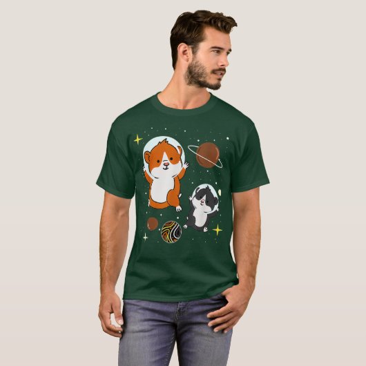 T-shirt Hamster D'Ours Gay Dans L'Espace Gay Pride D'Ours (Devant entier)