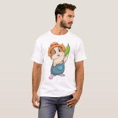 T-shirt Hamster en fermier avec des courgettes (Devant entier)