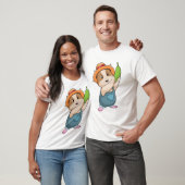 T-shirt Hamster en fermier avec des courgettes (Unisexe)