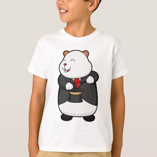 T-shirt Hamster en magicien avec baguette magique et Casqu (Devant)