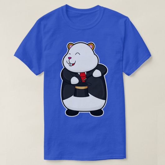 T-shirt Hamster en magicien avec Casquette de baguette mag (Design devant)