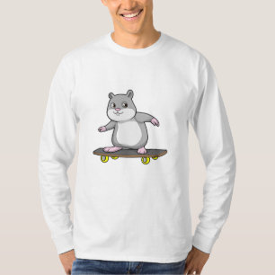 T-shirt Hamster en patinage avec skateboard