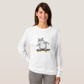 T-shirt Hamster en patinage avec skateboard (Devant entier)
