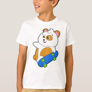 T-shirt Hamster en patinage avec skateboard