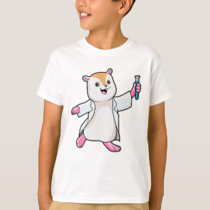 T-shirt Hamster en tant que scientifique avec tube d'essai