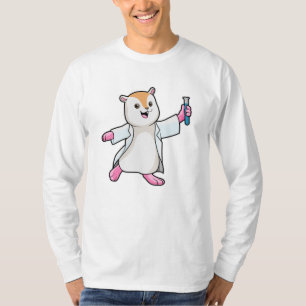 T-shirt Hamster en tant que scientifique avec tube d'essai