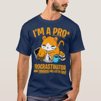 T-shirt Hamster Faul Procrastinate blague drôle cadeau