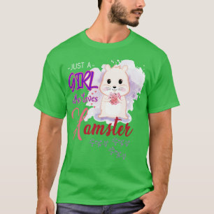 T-shirt Hamster Girl Pet Lover Cadeau Hamster