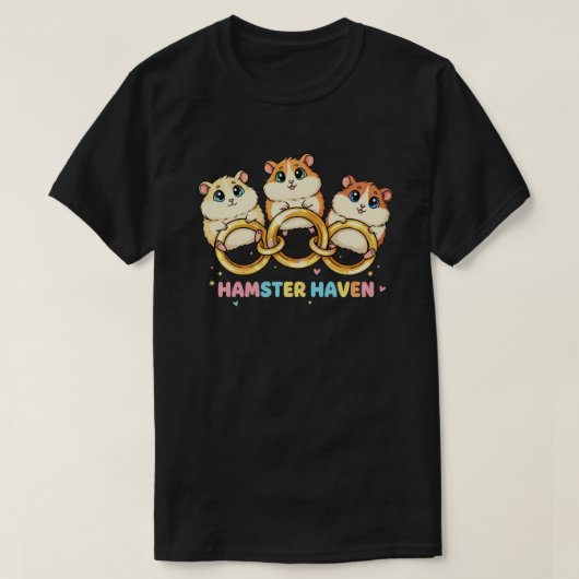 T-shirt Hamster Haven Cute Ring Design (Design devant)