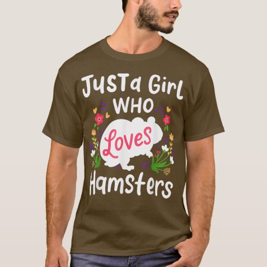 T-shirt Hamster Juste Une Fille Qui Aime Hamsters Cadeau M (Devant)
